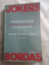 Livre Philosophie "La dissertation" Editeur Bordas