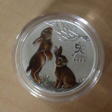 Australia 50 cents Year of the Rabbit 2023 colored silver 99.9% 1/2 oz (Lunar 3)