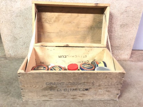 Coffre bois vintage - coffre,