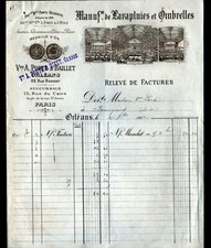 ORLEANS (45) USINE d'OMBRELLES & PARAPLUIES "Vve A. PORTE & RIVET" en 1902