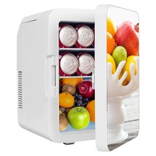 YUSING Mini Réfrigérateur Mini Frigo avec Miroir LED 12V 220V Froid et Chaud