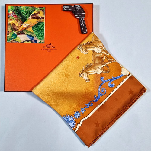 Rare vintage foulard soie - vintage, en