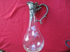 AIGUIERE VERRE GRAVEE FLEURS