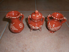 Mini Pichet, Jarre et Chaudron de Décoration en Terre Cuite Décorée