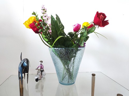 Important vase tronconique - , en