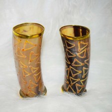 Lot de 2 tasses en corne à