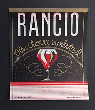 Ancienne étiquette RANCIO Vin