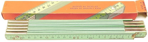 Ancien double mètre pliant