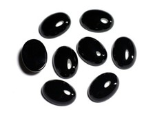 1pc - Cabochon Pierre Onyx Noir Ovale 18x13mm - 7427039743273