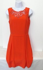Etat NEUF, Robe EKYOG, en SOIE, corail, dos ouvert, Taille 36