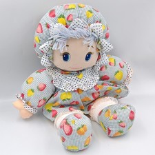 Doudou poupée chiffon bleu