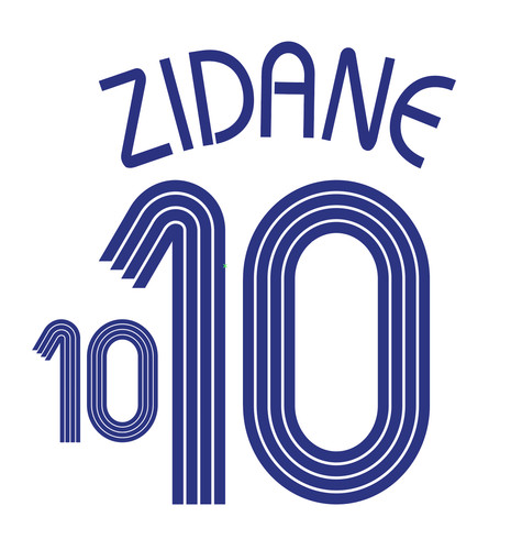 Flocage kit zidane - flocage, france