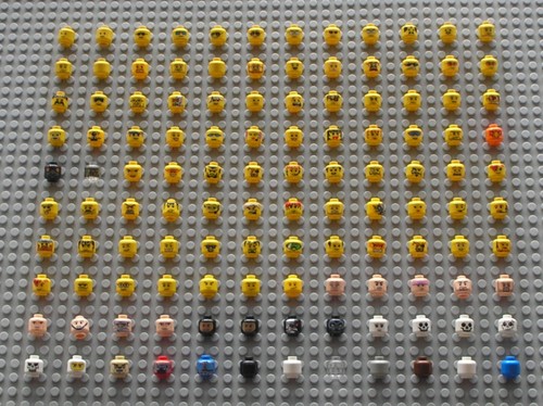 Lego tête personnage minifig - tête,