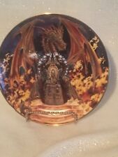 Franklin Mint Heirloom Royal Doulton Fine Bone China, 8" Plate DRAGON FIRE EUC