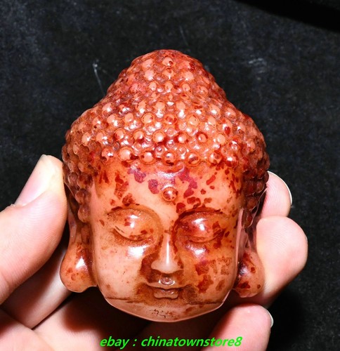 Old red jade shakyamuni - 2.7'',
