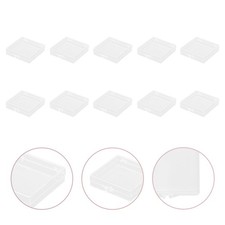  10pcs Nail Pieds Base de rangement Conteneur de rangement en plastique