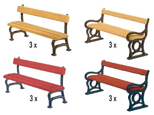 Faller 12x bancs pour jardin - faller,