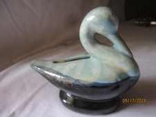 Ancienne tirelire a casser Cygne  en grès vernissé St Uze ou autre--Collection
