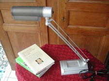 Lampe Design Bureau Établi Atelier Ton Argenté Bon Etat Objet Vintage du XXème