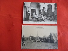 2 Cartes Postales Anciennes / CPA Maroc militaire homme groupe
