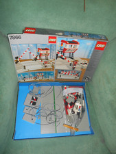 Ancien Lego 7866 passage à niveau électrique 12V chemin de fer+ boîte d'origine