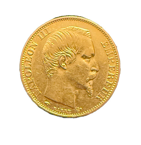France 1858 gold francs - 1858, a