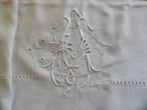 Ancien drap lin - drap, en