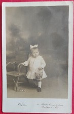 Photo/CP Petite FILLE avec  seau de plage  Jouet Studio GORTER Boulogne sur Mer