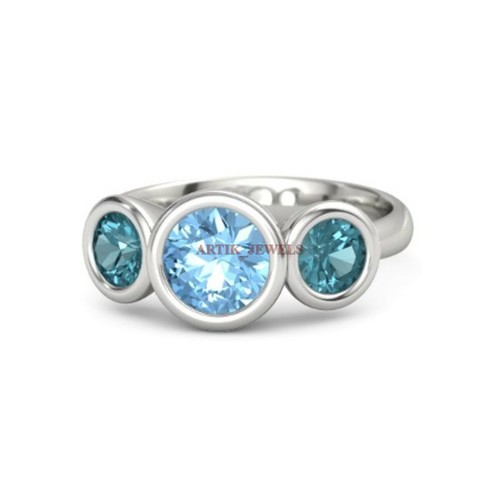 Naturel bleu gemme topaze avec - bleu,