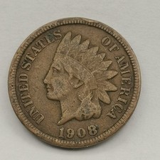 1 CENT INDIAN HEAD 1908 USA /