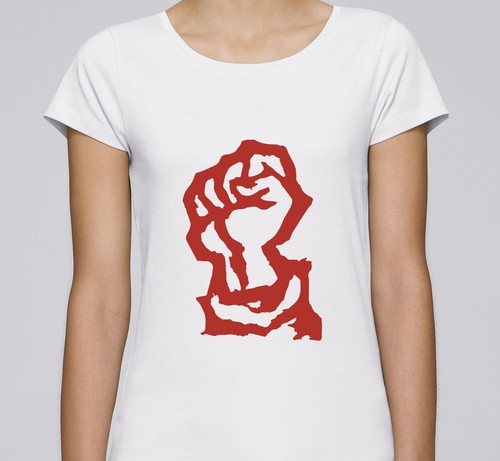 Shirt sérigraphié poing - f,