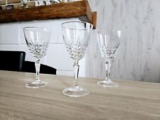 3 Verres A Eau Ou Vin Rouge Cristal D'arques Modèle Chateaudun