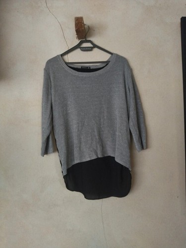 Pull gris matière dos - matière, nu