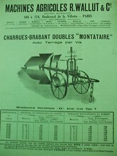 catalogue machines agricoles  wallut charrues brabant vers 1910 4 pages