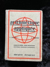 ¤ Livre d'école ancien - ARITHMÉTIQUE APPLIQUÉE - Delagrave - 1939