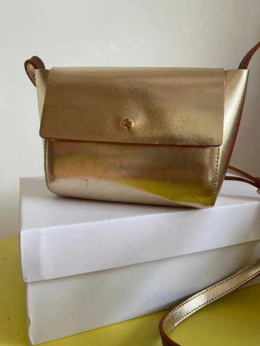 Sac bandoulière cuir or - sac,