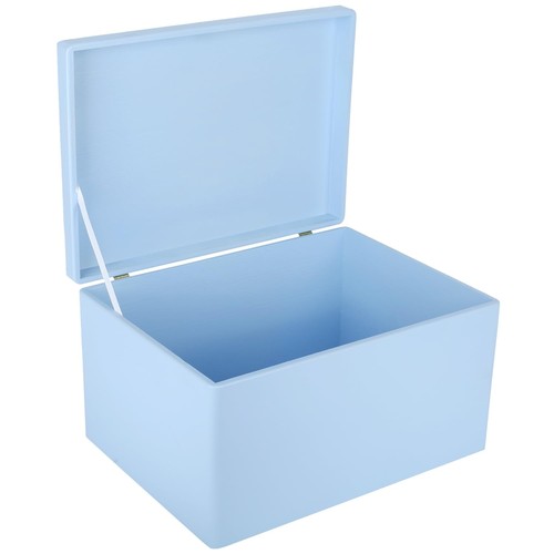 Boite rangement bois bleu - rangement, |