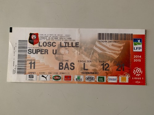 Ticket match rennes losc - ticket,