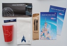 Lot souvenirs Disneyland Paris: Verre 30 ans couverts Stark Factory Plan Sucre