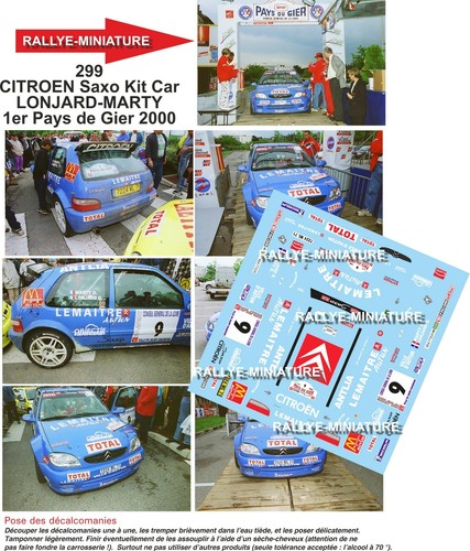 Decals ref 0299 citroen - 1/18,