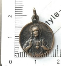 F13I07 pendentif Médaille religieux virgo carmeli bronze ésotérisme