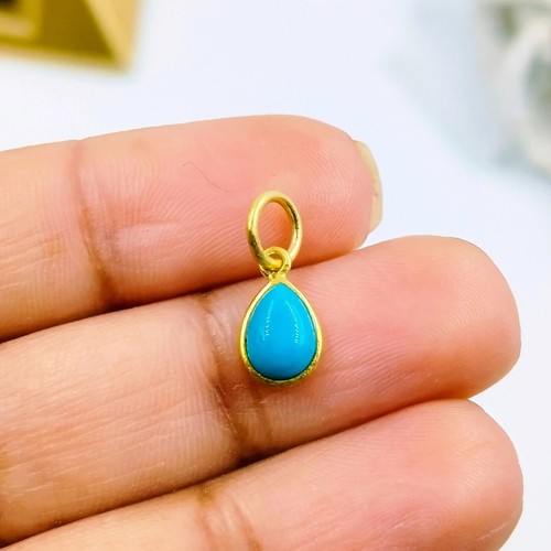 Breloque turquoise bleue - , en