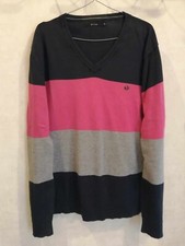 Pull coton rose bleu et gris T42 Brice (4309031)