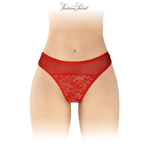 Tanga rouge ouvert ava - rouge,