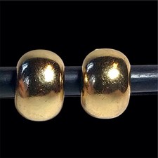 Agatha Paris Paire de Boucles D'oreilles Demies Créoles En Plaqué Or Clips