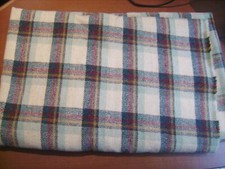 Coupon de tissu écossais en pure laine 1,54 m X 0,99 m - TBE