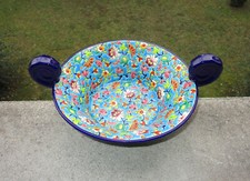 Superbe corbeille ou coupe à fruits en émaux de Longwy d'époque Art Déco 1930.