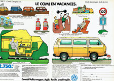 Publicité Advertising 107  1983   Combi Volkswagen (2p)  camping-car