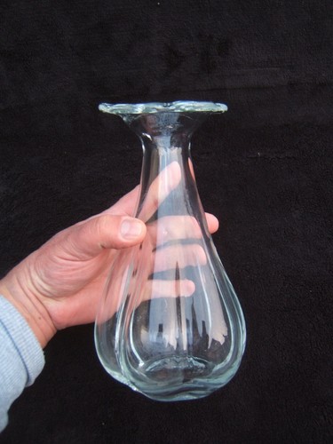 Ancien vase verre soufflé - vase, en