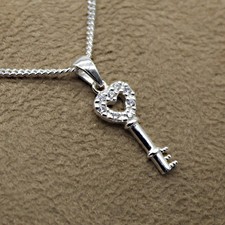 Pendentif Clé du Cœur Argent